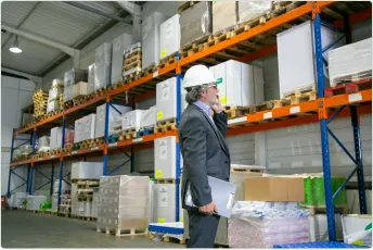 SureMed warehouse stocked with wheelchairs and mobility equipment